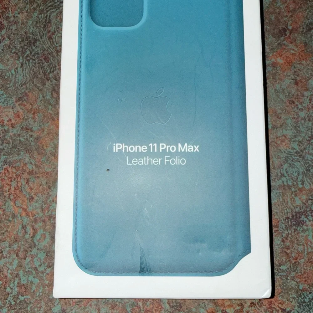 Apple iPhone 11 Pro‎ Max Leather Folio - greenish blue Brand NEW